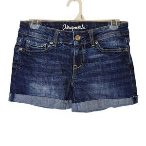 Aeropostale Denim Women's Shorts Size 0, Cuffed Hem Boyfriend Cut Stretch